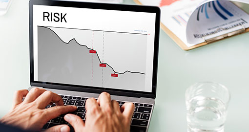 graph business financial investment risk word